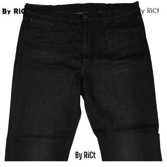 Levi's 541 Tapered Athletic Fit Men's Jeans Size 38x32 High Rise Zip Black Denim - Picture 3 of 11